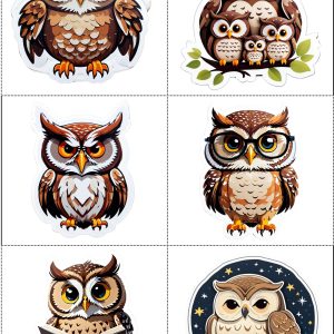 sheets of owl sticker v1